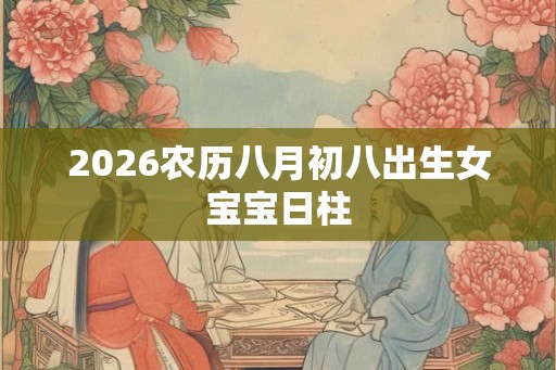 2026农历八月初八出生女宝宝日柱