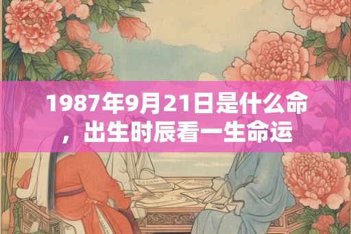 1987年9月21日是什么命，出生时辰看一生命运