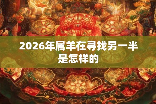 2026年属羊在寻找另一半是怎样的