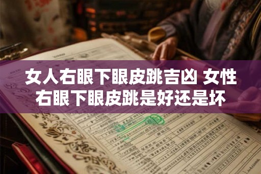 女人右眼下眼皮跳吉凶 女性右眼下眼皮跳是好还是坏