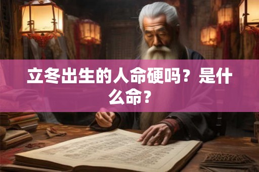 立冬出生的人命硬吗？是什么命？