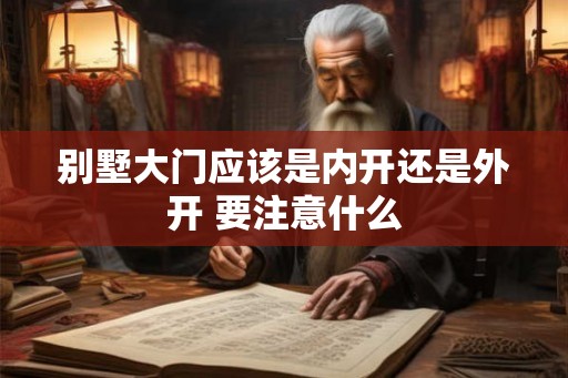 别墅大门应该是内开还是外开 要注意什么