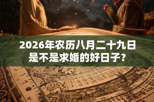2026年农历八月二十九日是不是求婚的好日子？