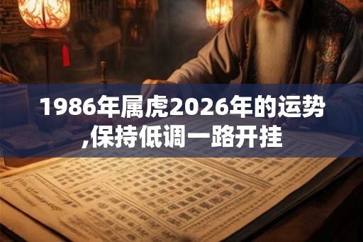 1986年属虎2026年的运势,保持低调一路开挂