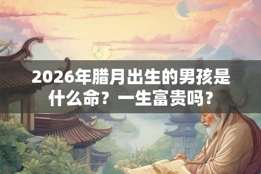 2026年腊月出生的男孩是什么命？一生富贵吗？