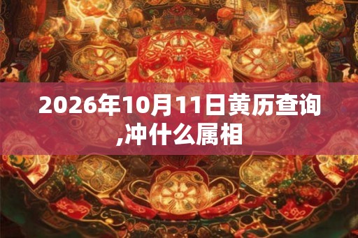 2026年10月11日黄历查询,冲什么属相