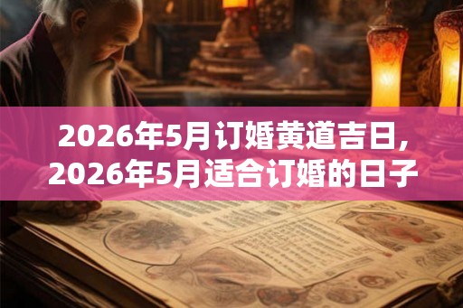2026年5月订婚黄道吉日,2026年5月适合订婚的日子
