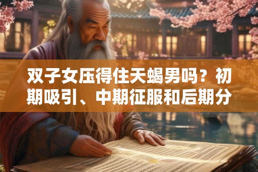双子女压得住天蝎男吗？初期吸引、中期征服和后期分手的原因大揭秘