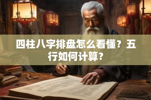 四柱八字排盘怎么看懂？五行如何计算？