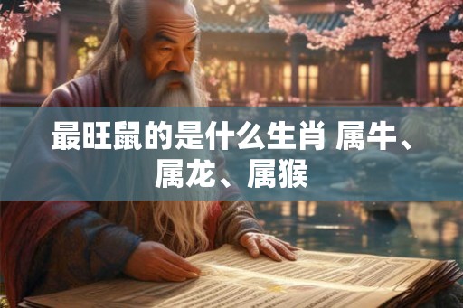 最旺鼠的是什么生肖 属牛、属龙、属猴