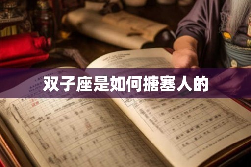 双子座是如何搪塞人的