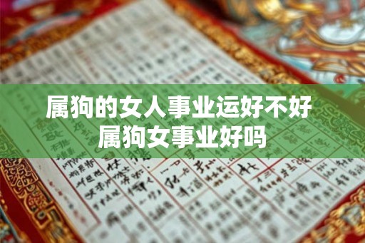 属狗的女人事业运好不好 属狗女事业好吗