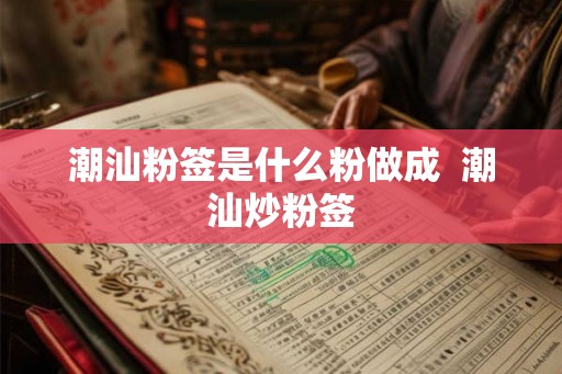 潮汕粉签是什么粉做成 潮汕炒粉签 潮汕粉签是什么粉做成 潮汕炒粉签