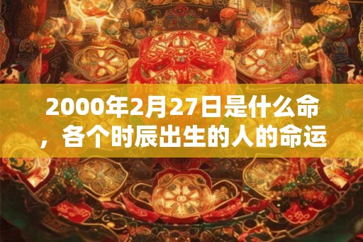 2000年2月27日是什么命，各个时辰出生的人的命运