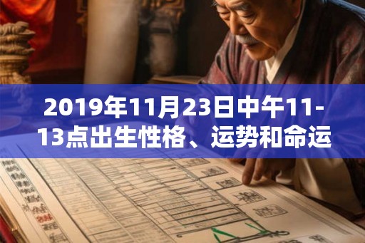2019年11月23日中午11-13点出生性格、运势和命运
