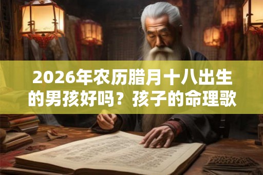 2026年农历腊月十八出生的男孩好吗？孩子的命理歌诀你知道吗？