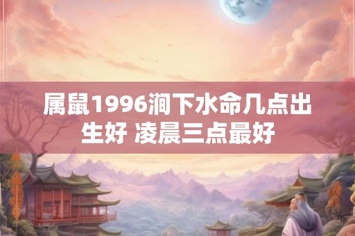 属鼠1996涧下水命几点出生好 凌晨三点最好