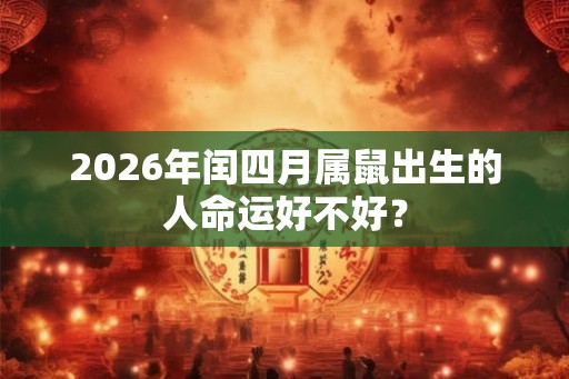2026年闰四月属鼠出生的人命运好不好？