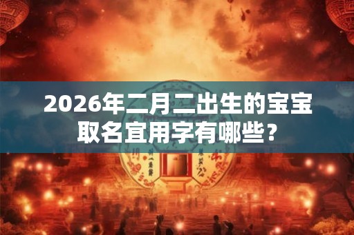 2026年二月二出生的宝宝取名宜用字有哪些？