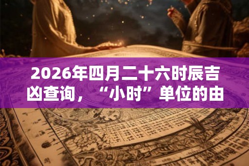 2026年四月二十六时辰吉凶查询，“小时”单位的由来