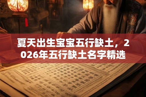 夏天出生宝宝五行缺土，2026年五行缺土名字精选