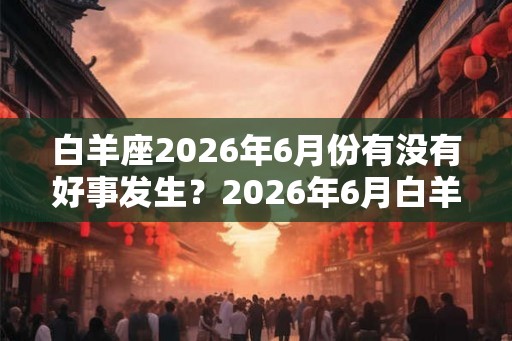 白羊座2026年6月份有没有好事发生?2026年6月白羊运势详解 白羊座2026年6月份有没有好事发生?2026年6月白羊运势详解