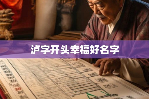 泸字开头幸福好名字