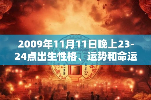 2009年11月11日晚上23-24点出生性格、运势和命运