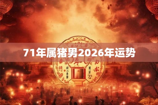 71年属猪男2026年运势