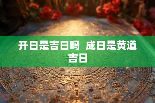 开日是吉日吗  成日是黄道吉日