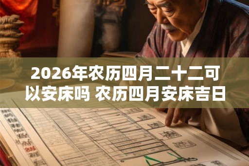 2026年农历四月二十二可以安床吗 农历四月安床吉日一览