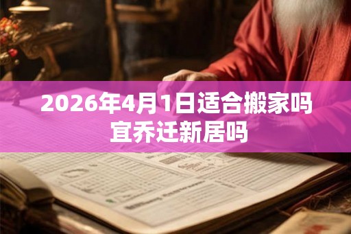 2026年4月1日适合搬家吗 宜乔迁新居吗
