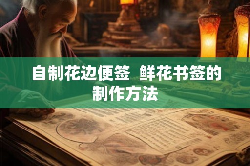自制花边便签  鲜花书签的制作方法