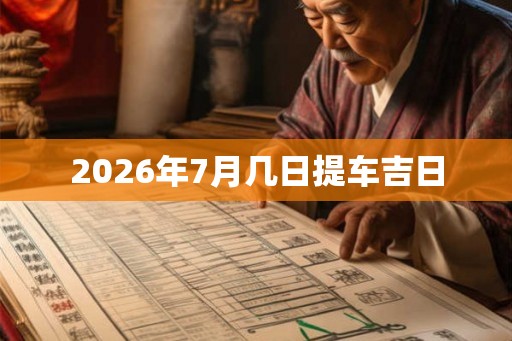 2026年7月几日提车吉日