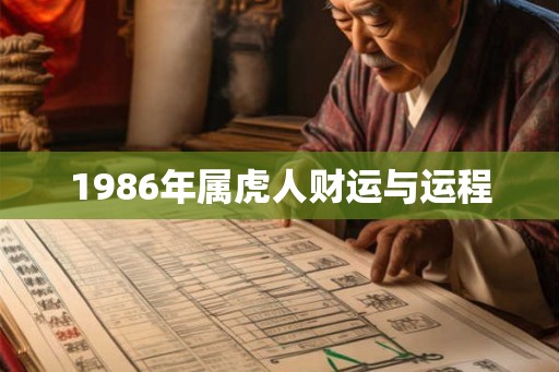 1986年属虎人财运与运程
