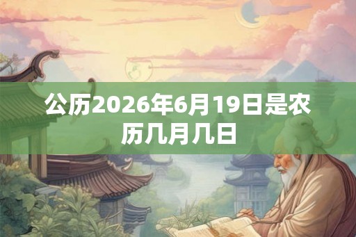 公历2026年6月19日是农历几月几日