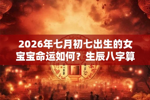 2026年七月初七出生的女宝宝命运如何？生辰八字算命