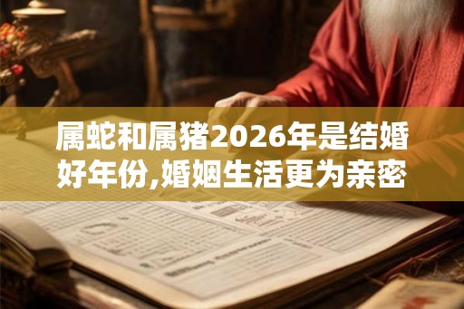 属蛇和属猪2026年是结婚好年份,婚姻生活更为亲密
