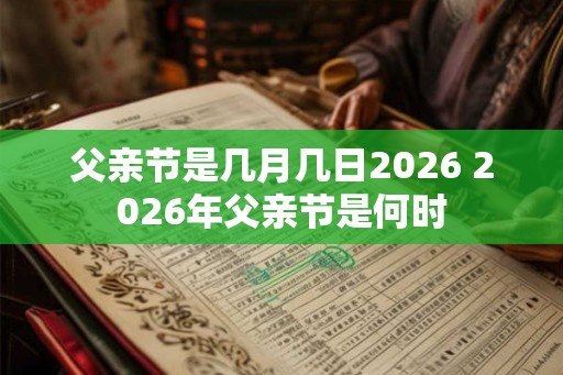 父亲节是几月几日2026 2026年父亲节是何时