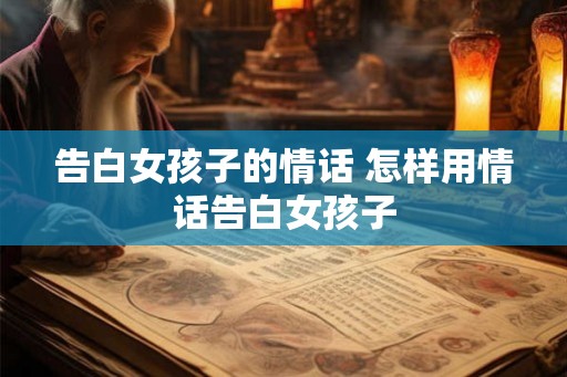 告白女孩子的情话 怎样用情话告白女孩子