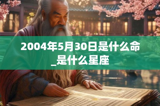 2004年5月30日是什么命_是什么星座 2004年5月30日是什么命_是什么星座