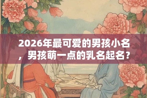 2026年最可爱的男孩小名，男孩萌一点的乳名起名？