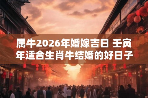 属牛2026年婚嫁吉日 壬寅年适合生肖牛结婚的好日子
