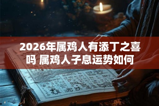 2026年属鸡人有添丁之喜吗 属鸡人子息运势如何