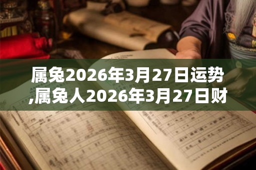属兔2026年3月27日运势,属兔人2026年3月27日财运,生肖兔2026年3月27日运势