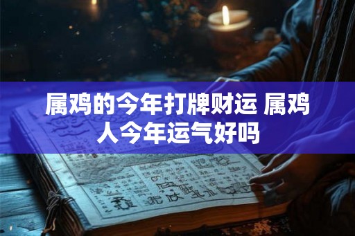 属鸡的今年打牌财运 属鸡人今年运气好吗