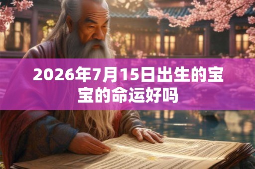2026年7月15日出生的宝宝的命运好吗