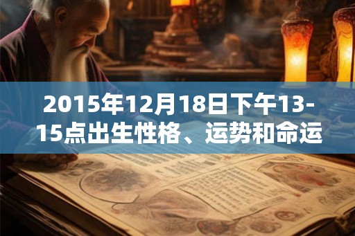 2015年12月18日下午13-15点出生性格、运势和命运