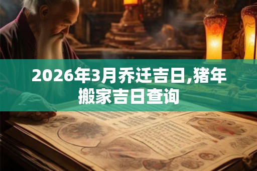 2026年3月乔迁吉日,猪年搬家吉日查询