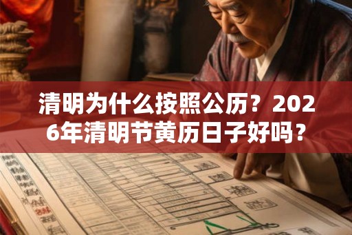 清明为什么按照公历？2026年清明节黄历日子好吗？